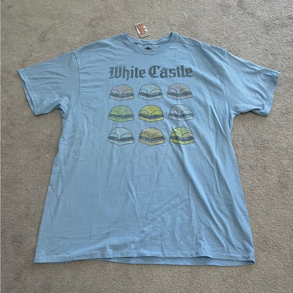 Mens t shirt light blue white castle new w tags sz XL - Picture 1 of 3